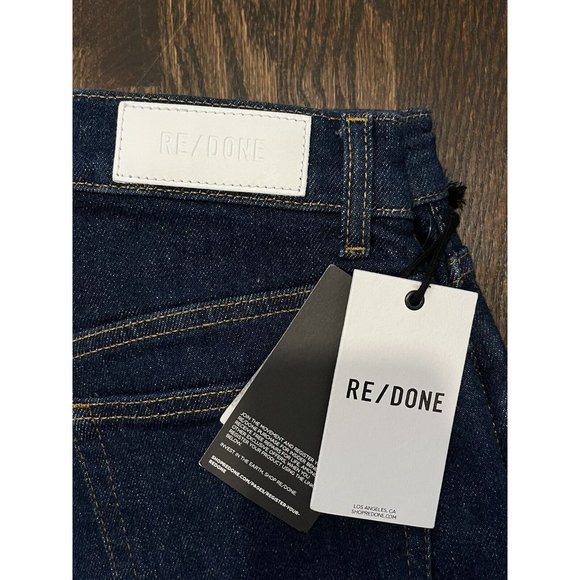 NWT RE/DONE Stretch 70s Straight Rigid Lake Blue Jeans Size 25 $265 - Picture 3 of 9